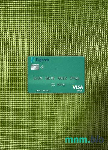 Estonia Bigbank visa obciążyć card wygląd fotograficzny skan PSD + zdjęcie
